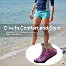 1 Pair Water Socks, Lightweight & Breathable Holiday Gift, Non-Slip Bottom For Water Sports, Diving, Walking And Fitness, Adult Water Shoes, Multiple Sizes And Colors Available - Multicolor - View 5