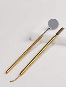 2 Pieces Lash Lift Tool, Professional Eyelash Separator Tool & Lash Mirror, 2 In 1 With Comb Stainless Steel Metal Lash Perm Lift Rods For Eyelash Eyebrow Comb Perming Tinting Curling Extension Supplies(Multi Color) - Multicolor - View 8