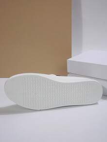 Casual Lace-Up Sneakers, Versatile For Daily Wear - White - View 5