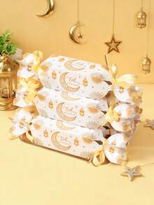 6pcs Eid Mubarak Gift Box, White Black Gold Eid Rmadan Gifts Packaging Boxes, Eid Mubarak Gift Goodie Bags, Eid Ramadan Mubarak Party Favors Bags, Ramadan Lantern Floral Moon Pattern, Muslim Festival Ramadan Eid Gift Ideas Boxes, Eid Ramadan Kareem Party Gift Wrapping Supplies, Eid Mubarak Decorations, Ramadan Decorations, Eid Decor, Rmadan Eid Party Supplies,Ramadan Kareem Table Decoration For Home - Ramadan - View 7