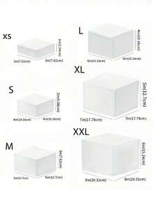 Senmeo 6-Piece Acrylic White Square Storage Boxes, Desktop/Festival Dessert Display - Multi-Use Christmas Organizer - trắng - Xem 5