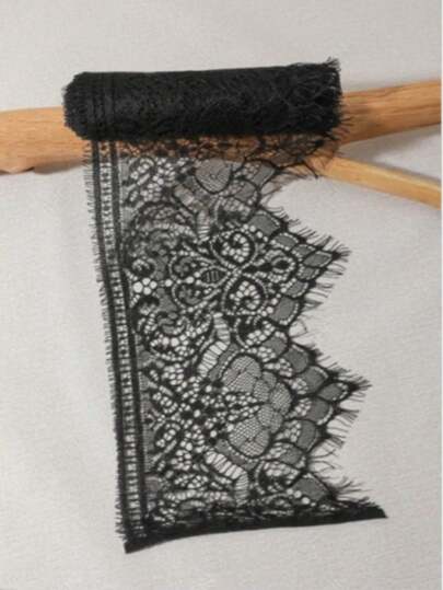 3 Meters Wavy Lace Trim, 18cm Wide Single Edge Lace Trim, Nylon Non-Stretch Lace Edging For DIY Dress, Skirt, Garment Decoration