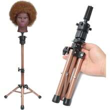 Adjustable Metal 3-Leg Wig Stand, Suitable For Beauty And Hair Training, Mannequin Head Tripod For Wig And Beauty Training Practice - Multicolor - View 8