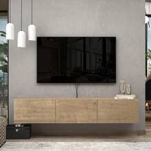 Atelier Mobili TV Stands For Living Room, TV Stand Up To 75 Inch TV, Floating TV Stand Wall Mounted, Floating Entertainment Center, Floating Shelf For Under TV, Oak Entertainment Center - gỗ sồi - Xem 2