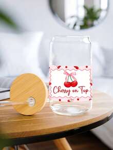 10张樱桃主题生日水瓶标签，樱桃主题生日派对装饰，自粘式，哑光表面，纸质，适用于生日派对、家庭聚会用品 - 彩色 - 查看 7