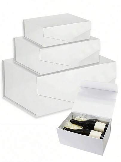 Extra-Large Gift Box, Large White Magnetic Gift Box With Magnetic Lid, Lidded, Suitable For Gifts, Bridesmaid Proposal Boxes, Clothing, And Oversized Presents