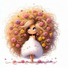 1 pieza Kit de pintura de diamantes 5D, tamaño pequeño, patrón de niña con peinado divertido y explosivo, juego completo de pintura de diamantes, para principiantes adultos, decoración de pared del hogar y regalo de arte de diamantes