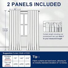Hiasan Grey Blackout Curtains 54 Inch Long, Light BlocFKing Thermal Insulated Rod Pocket & Back Tab Gray Drapes Sewn With Tiebacks For Nursery Bedroom Dining Living Room, 52-Inch Wide, 2 Pieces,52inchWx54inchL(Packof2),Grey - 灰色 - 查看 8