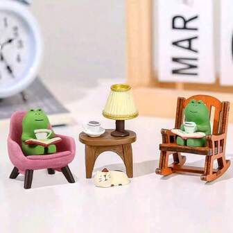 1pc Mini Frog Statue - A Fun Frog Sculpture To Place On Shelf Or Desk - Frog Themed Desktop Decor - Perfect Cute Gift For Frog Lovers