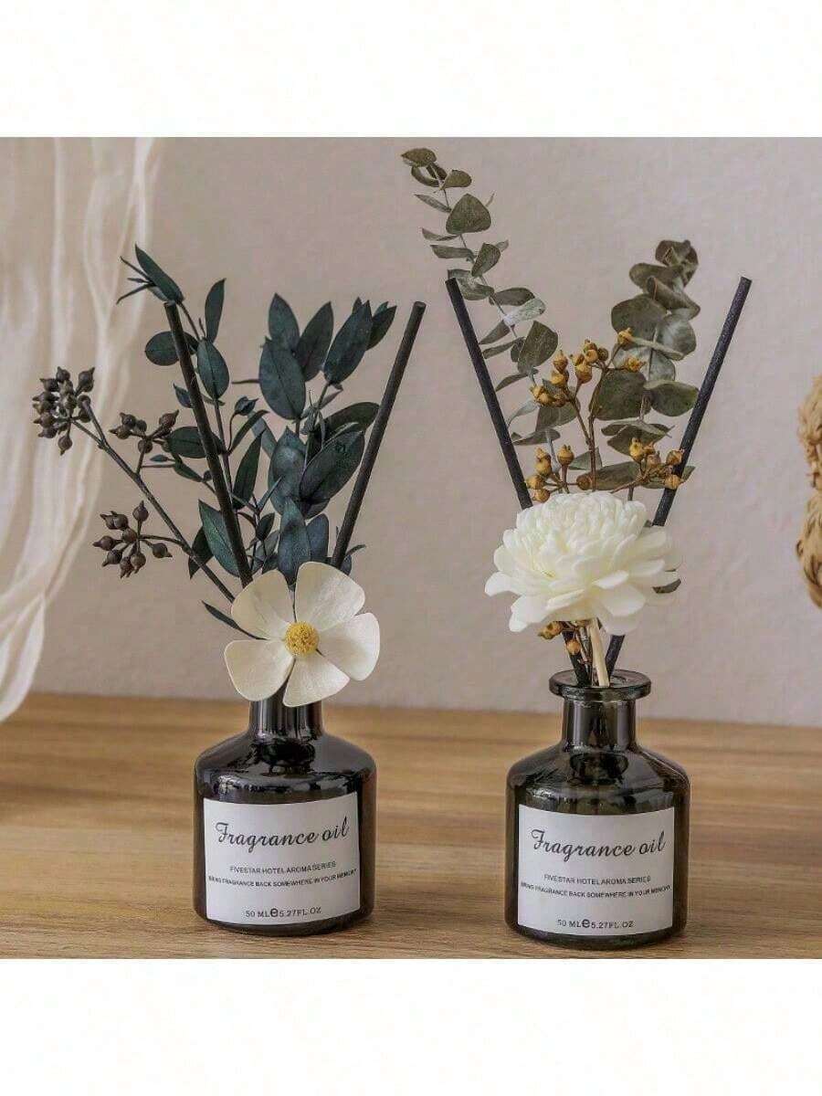 1个50毫升无焰精油扩香器，清新空气香氛，适用于卧室、客厅、浴室 - 櫻花 - 查看 1