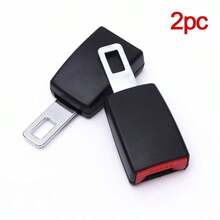 2pcs Black Metal Car Seat Belt Extender, Universal Buckle Connector, Safety Belt Adjuster Clip - Multicolor - View 4