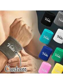 Customized Sweatbands Sports Wristband For Men & Women - Moisture Wicking Sweatband For Tennis, Basketball, Running,Yoga, Gym, Working Out - Multicolor - View 4