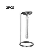 4.3 Inch (11 Cm) Stainless Steel Razor Stand, Luxury Men's Travel Razor Holder - Suitable For Small Razors
