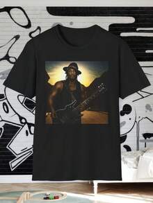 D39Angelo Shirt SLEPT-ON Guitar Photo RIP Soulquarian Tribute 90s Rb DAngelo Brown Sugar Voodoo Neo Soul Erykah Badu Max - màu đen - Xem 1