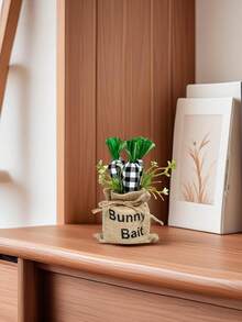 قطعتان - ديكورات قماشية لعيد الفصح، ديكورات جزر لعيد الفصح، ديكور ريفي للربيع مع كيس من الخيش، جزر زخرفية مع عشب اصطناعي للمنزل والحفلات والمكتب، طبق متعدد الطبقات لمركز الطاولة في عيد الفصح، هدايا، أعياد الميلاد، حفلات الزفاف - متعدد الألوان - مشاهدة 4