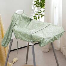 1 buc bavetă pentru bebeluși și husă pentru scaun înalt, pentru 6-24 de luni, fete sau băieți, cu mâneci lungi pentru bebeluși, articole esențiale pentru înțărcare conduse de bebeluși pentru mâncat, hrănirea bebelușilor, economisirea mizeriei