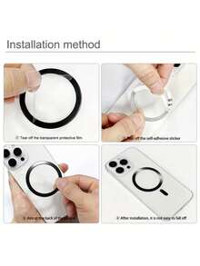 2pcs Metal Ring Wireless Charger, Compatible With Phones, Smartphone Accessories, Magnetic Stand, Phone Backings