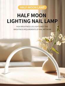 1pc Metal LED Crescent Lamp, USB Powered, 3-Color Dimmable, Portable, Suitable For Manicure, Eyelash Extension, Tattoo Lighting, Fashion Design, Manicure Lighting, Modern Desk Lamp Gift - Multicolor - View 10