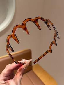 1pc Women's Black Amber Elegant Hair Hoop, Suitable For Daily Wear - Multicolor - View 9