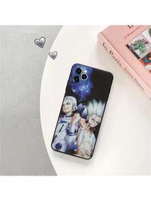 Funda Mate para Teléfono Compatible con 16 Plus 15 14 13 12 11 Pro Max Mini 7 8 XR 16Pro XSMax Dr. STONE Anime Negra Suave, Funda compatible con funda  17 pro max, funda  17 pro, funda  17, funda  16, funda  16 pro max, funda  15 - UUAZA01 - Ver 9