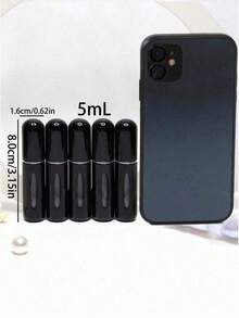 1/3/5/10pcs High-End Perfume Refillable Spray Bottles, Bottom Filled Atomizer Bottles, Empty Perfume Bottles, Portable Travel Perfume Decanter, Exquisite Small Bottles, Fine Mist, Elegant Pump Design - Multicolor - View 3