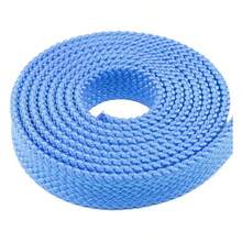 1 Inch MFP Soft Flat Braid - PolyPro Hollow Flat Braid Rope - Black, Red, Brown, White, Olive Drab, Tan - Easy To Splice And Seal - Hanks - Pacific Blue + 5 Feet - View 2
