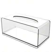 1 pieza Caja de pañuelos de escritorio minimalista y transparente - transparente - Ver 3