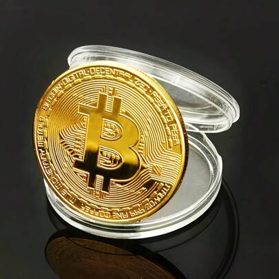 Moneda - Exquisita coleccionable de Bitcoin, moneda virtual para poseedores de BTC y entusiastas de la artesanía, set de caja con valor conmemorativo