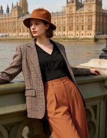 Women Business Casual Tops, 2026 Spring Dressy Blouses, 3/4 Sleeve Peplum Work Shirts V Neck Office Outfit - màu đen - Xem 3