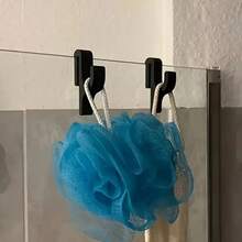 3 haczyki prysznicowe 3D, pasujące do drzwi szklanych o grubości 8 mm, łatwy w montażu wieszak łazienkowy do wieszania ręczników i ubrań, trwałe rozwiązanie do przechowywania w łazience, akcesoria łazienkowe