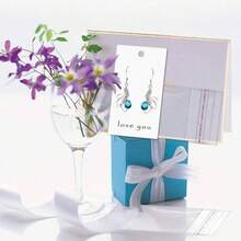 Tarjetas rectangulares de papel y plstico para joyera, color blanco con bolsas autoadhesivas, juegos - inicial - Ver 7