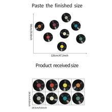 Brodark Classic Music Record Vinyl Wall Sticker, Self-Adhesive Decor For Bedroom, Living Room, Entryway, Dorm, Home