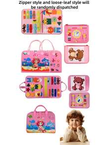 蒙特梭利忙碌板玩具，男女皆宜，幼儿感官玩具，益智旅行玩具，精细动作技能训练活动，学前板，适合不同年龄段，教育玩具，学生用品，文具，学习用品，婴儿忙碌书，男孩玩具，绿色，儿童学习玩具，蒙特梭利婴儿玩具，蒙特梭利玩具，蒙特梭利，忙碌书，蒙特梭利玩具，忙碌书，蒙特梭利