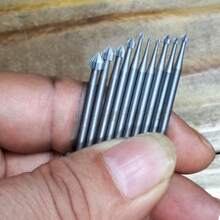 10 Pcs Jewelry Setting Burr - 3/32Inch Shank Stone Setting Burs Cylinder - Cone Shape Lapidary Making Tools - As Shown - View 3