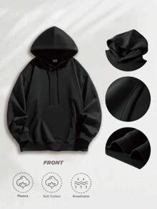 2026 New Couple Hoodies His Angel Her Guardian Wings | Suitable For Valentine's Day And Daily Wear | Gifts For Men | Gifts For Boyfriend | Valentine's Day Gifts |Made With Fleece Fabric|Warm Hoodie For Autumn And Winter|Unisex - 黑色衛衣女士款 - 查看 3