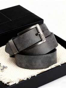 3-częściowy męski pasek ze stopu z szeroką klamrą i przeszyciami do jeansów i spodni – prosty i modny pasek sportowy do codziennej dekoracji