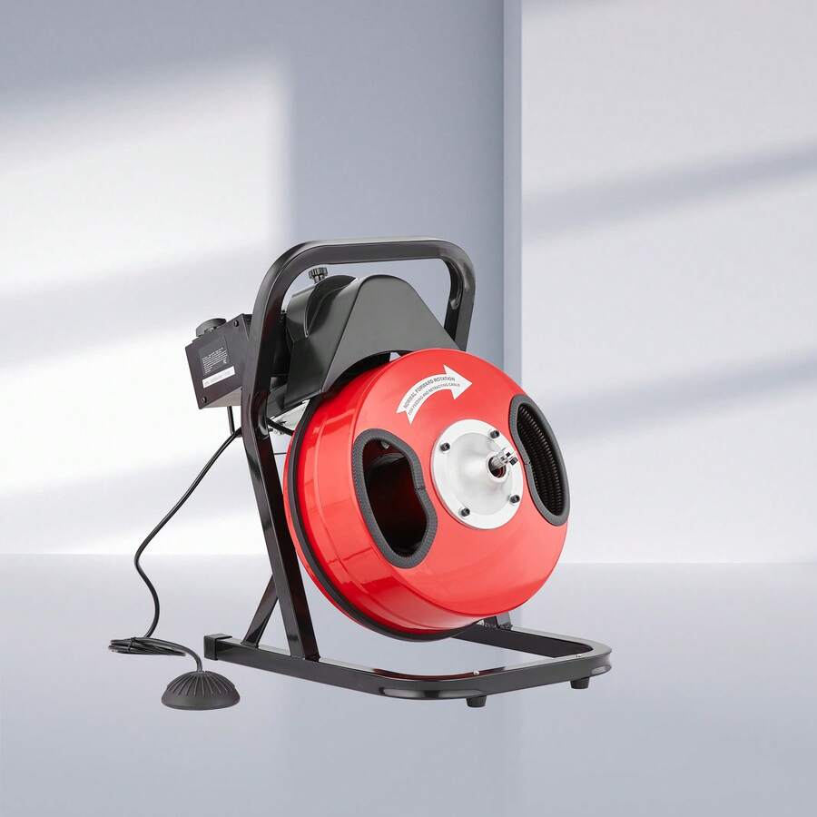 Máquina limpiadora de desagües  de 50 pies x 1/2 pulgada con barrena de serpiente de alimentación manual con 4 cortadores - 50 pies x 1/2 pulgada - Ver 1