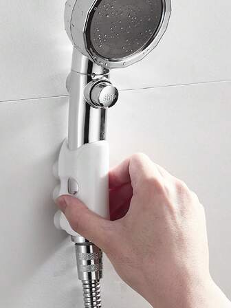 1 st justerbar silikon sugkoppshållare för duschmunstycke - väggmonterad duschmunstyckesställ för universella badrumstillbehör