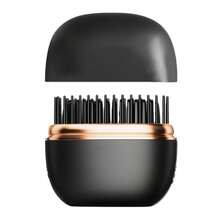 New Mini Straightening Brush, Portable Fashion Slouchy Hair Straightener, USB Rechargeable Flat Iron, Wireless Straightening & Curling 2-In-1 Hair Styler - Multicolor - View 11