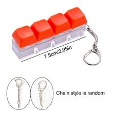 1pc Novelty Keyboard Cap Keychain - Colorful Clicky Desktop Toy, Stress Relief And Anxiety Reducer, Fun Office Decor, Unique Gift Choice