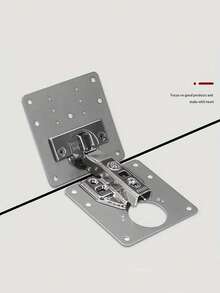 1/4/10pcs Heavy Duty Stainless Steel Cabinet Hinges Repair Kit, Includes Screws - Adjustable Door Hinges Brackets, Suitable For Bathroom, Wardrobe Doors - Easy Installation - Multicolor - View 2