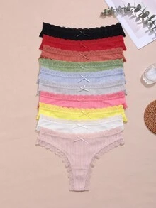 10pcs Women's Multicolor Fashion Comfortable Panties - Multicolor - View 3