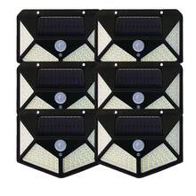 1/2/4/6/8 件装 100 LED 太阳能壁灯，户外太阳能灯，太阳能路径灯，花园灯，超亮太阳能户外灯，3 种模式太阳能运动传感器灯，户外太阳能围栏灯，花园庭院户外安全灯，非常适合万圣节、圣诞节、感恩节礼物