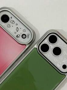 DIY Sticker Lens Protector Film, Cute Cartoon Cat & Dog Pattern, DIY Transparent Camera Sticker Film Compatible With IPhone 17 Pro Max, 17 Pro, 17 Air, 17, 16, 15, 14, 13 Pro Max, Tempered Glass Film - Black Puppy - View 4