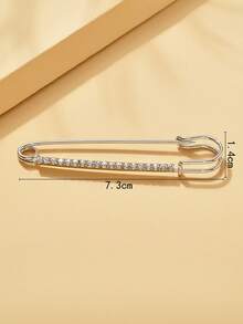 极简时尚安全别针胸针，韩式多功能防滑翻领别针，高端 - 迴紋胸針 - 查看 1