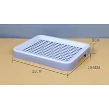 双层防倾斜仓鼠/兔子/猫砂盆，可拆卸可清洗，适合小型宠物和所有季节。 - 均碼 - 查看 3