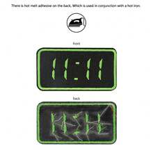 1pc 11:11 Digital Clock Embroidered Patch, Iron-On/Sew-On Applique For DIY Fashion Accessories & Crafts - Mixed Colors - Color Mixing - View 5