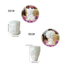 Khuôn nhựa DIY làm quà tặng hình gấu nhỏ trang trí bóng bay, khuôn tượng nhỏ trang trí nhà cho nhựa Epoxy, thạch cao, nến, hương - trắng - Xem 10