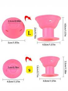 20/1pc Non Hot Curly Hair, Silicone Bell Shaped Curling Tool, Easy To Curl All Types Of Hair, Female Home Hair Accessories Will Not Damage Hair, Easy To Operate. - Pink - View 5