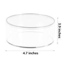 Round Acrylic Container, Clear Round Acrylic Box Organizer With Lid Circle Box With Lid, 4.7x3.9" Storage Boxes For Candy,Pill, Nails, Beads And Tiny Jewelry,4.7x3.9inchesRound - 4.7 x 3.9 英吋圓形 - 查看 3